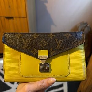 Louis Vuitton Monogram Yellow and Brown Clutch